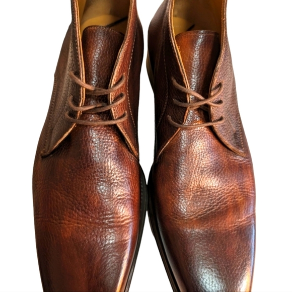 Magnanni Maren Chukka Spain Pebbled Leather Brown Boot...Size 10 - Picture 7 of 13